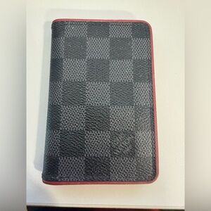 Louis Vuitton Graphite and Crimson Check Key & Card Holder